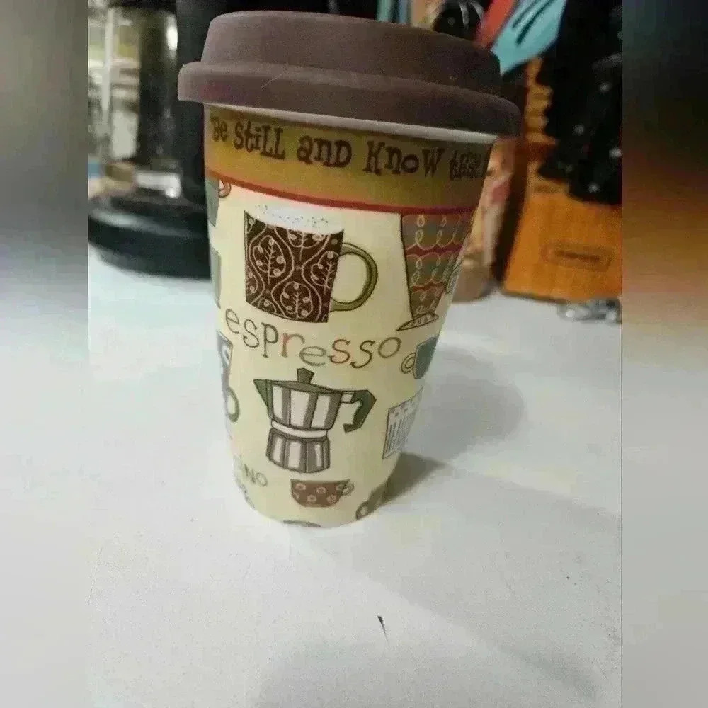 Reuseable glass coffee cup